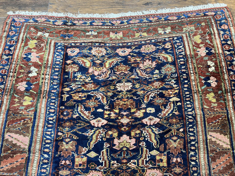 Caucasian Kalegy Rug 6x11, Wide Runner, Wool Hand Knotted Carpet, Navy Blue Tribal Rug, 1920s Antique Rug, 6 x 11 Oriental Carpet by Jewel Rugs