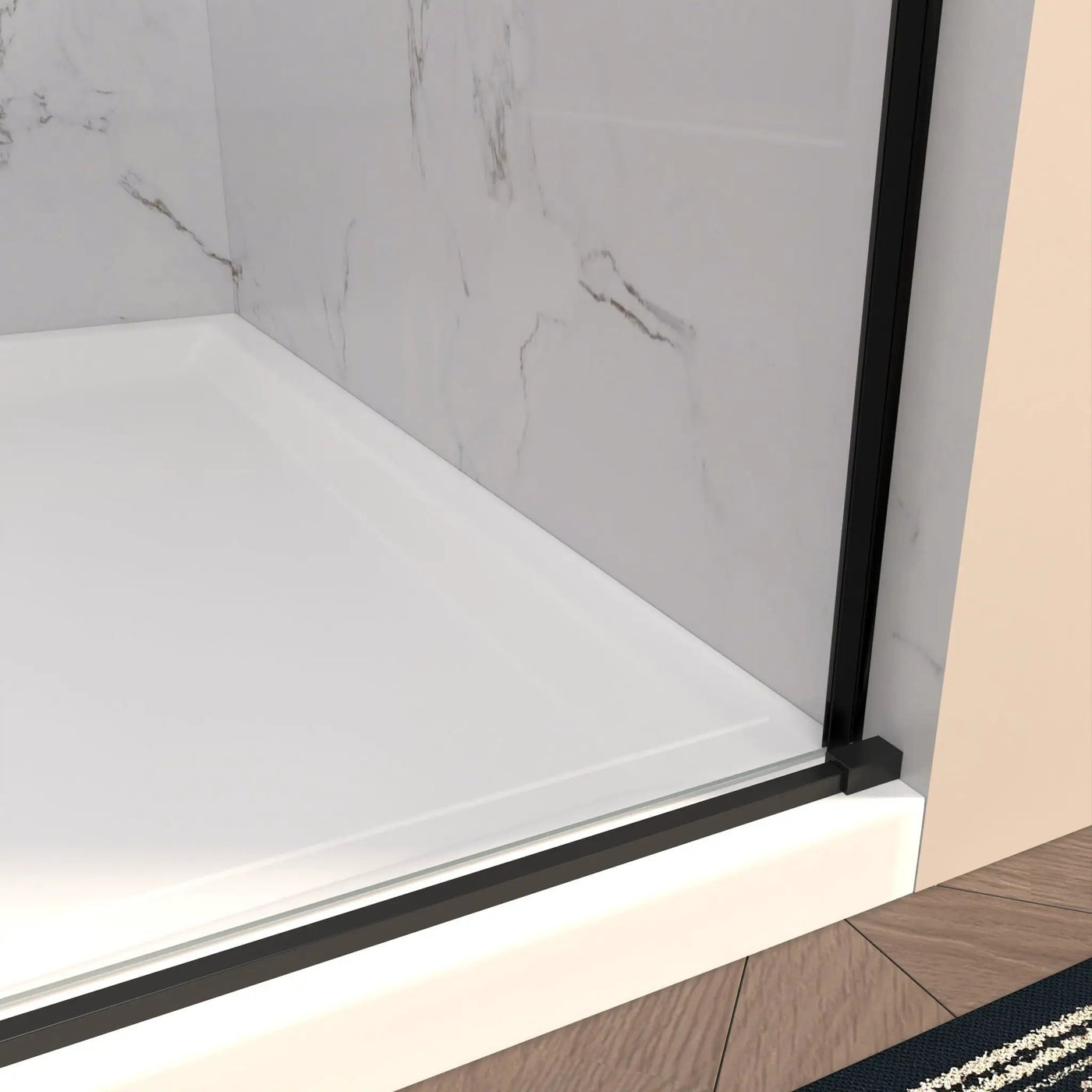 Frameless Single Sliding Shower Door by HouseOfZazla