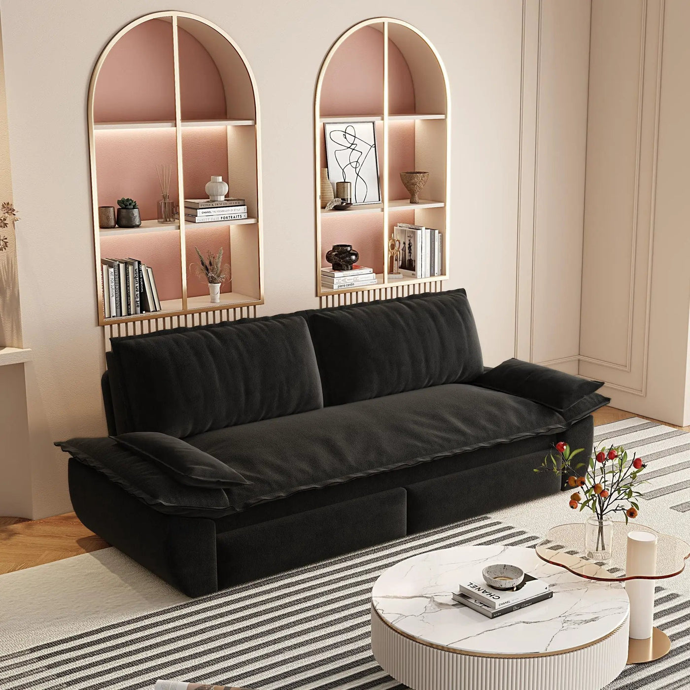 Queen Pull Out Sofa Bed, 3 In 1 Convertible Sleeper Sofa by HouseOfZazla