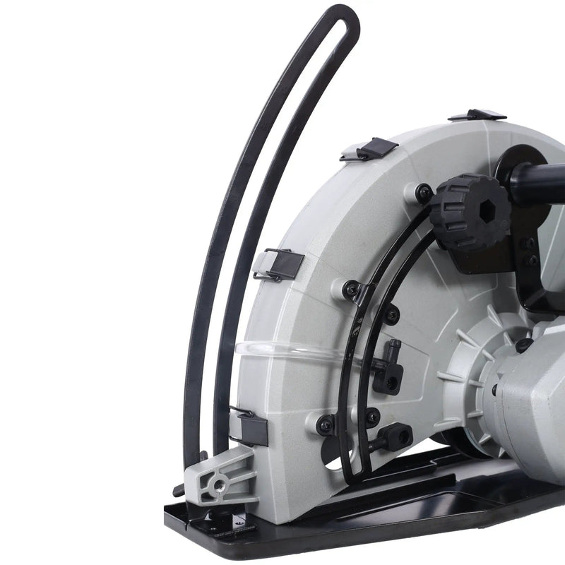 Portable Electric Corded Circular Concrete Saw 14" Wet / Dry Cutter 2600W Green Steel With Water Line & Guide Roller - Green by HouseOfZazla