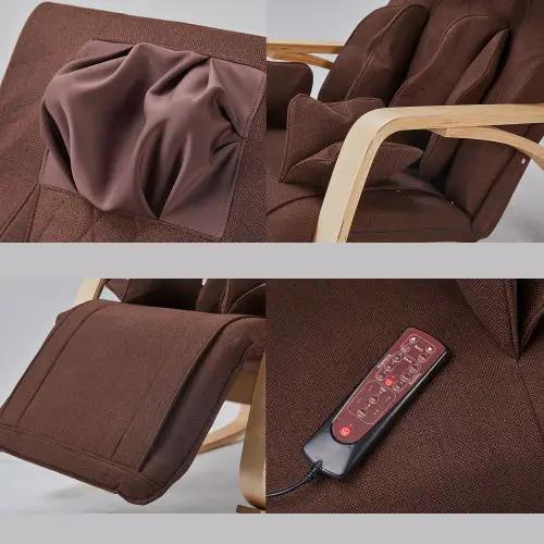 Full Massage Function Air Pressure Comfortable Relax Rocking Chair, Lounge Chair Relax Chair - Brown by Unique Piece Furniture