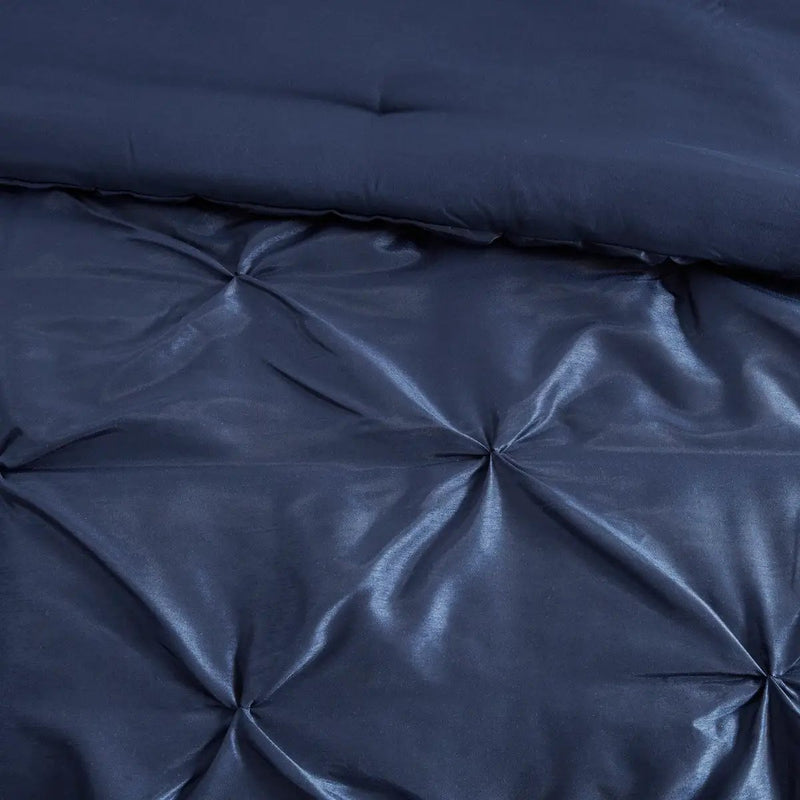 7 Piece Tufted Comforter Set Navy California King by HouseOfZazla