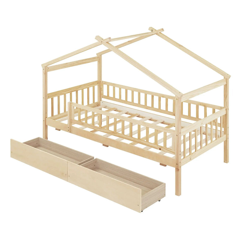House Bed With 2 Drawers by HouseOfZazla