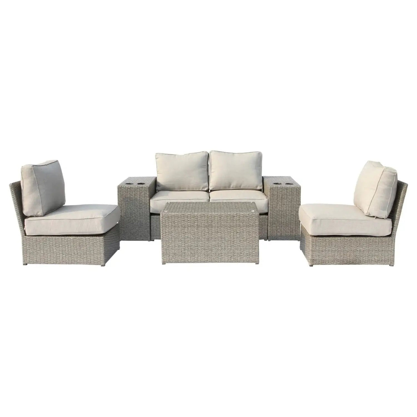 Stylish Modular Wicker Patio Seating Group by Unique Piece Furniture