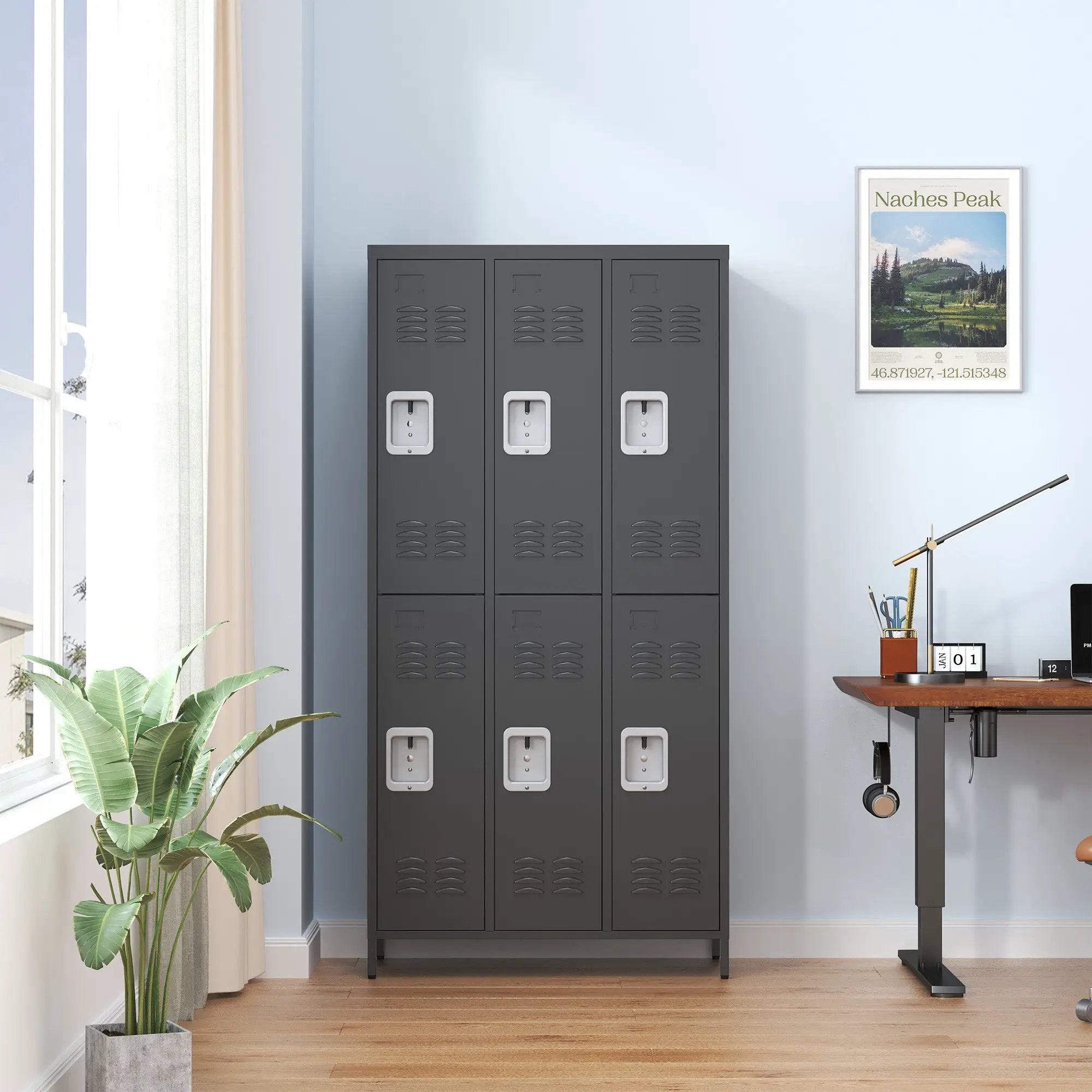 6 Door 72"H Metal Lockers with Lock by HouseOfZazla