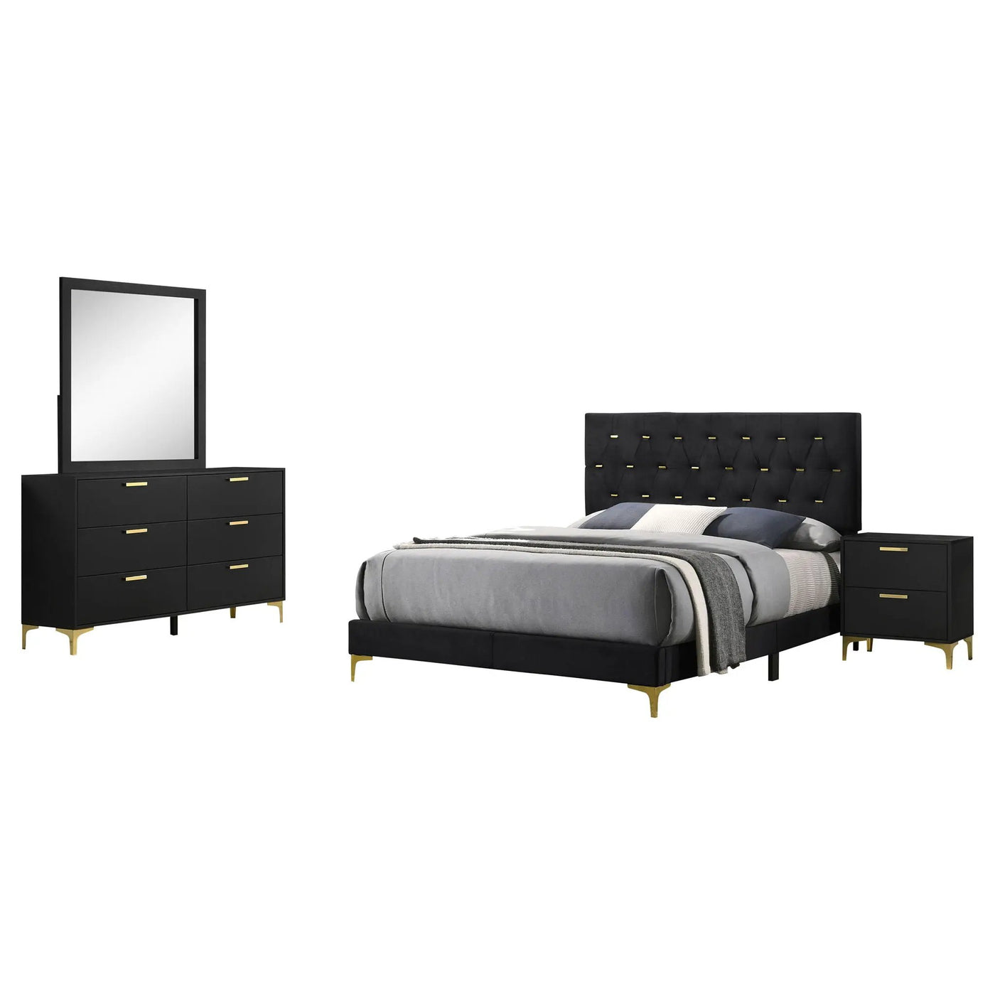 Lexie - Tufted Panel Bedroom Set by HouseOfZazla