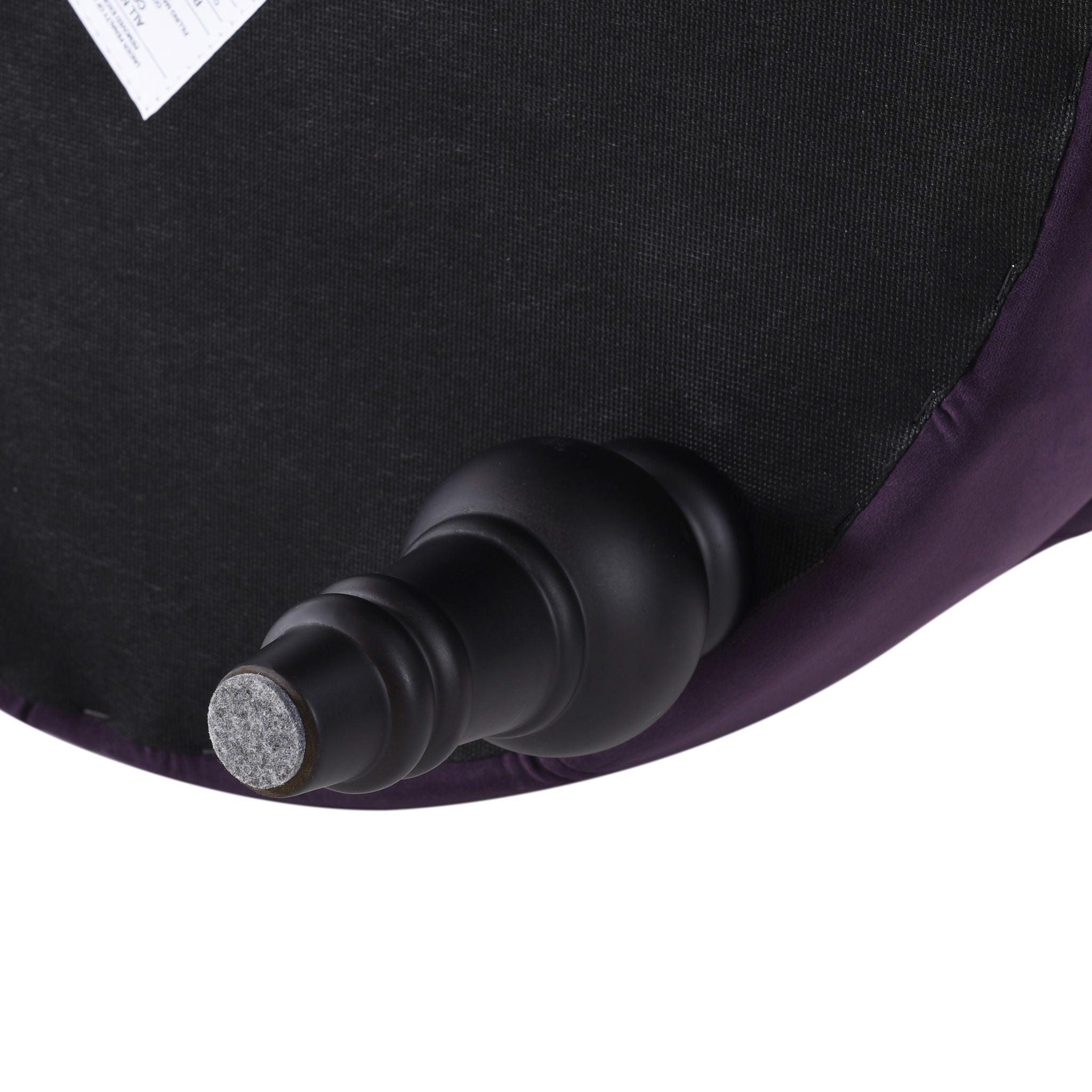Dawn - Tufted Round Ottoman Nailhead Accents - Purple by HouseOfZazla