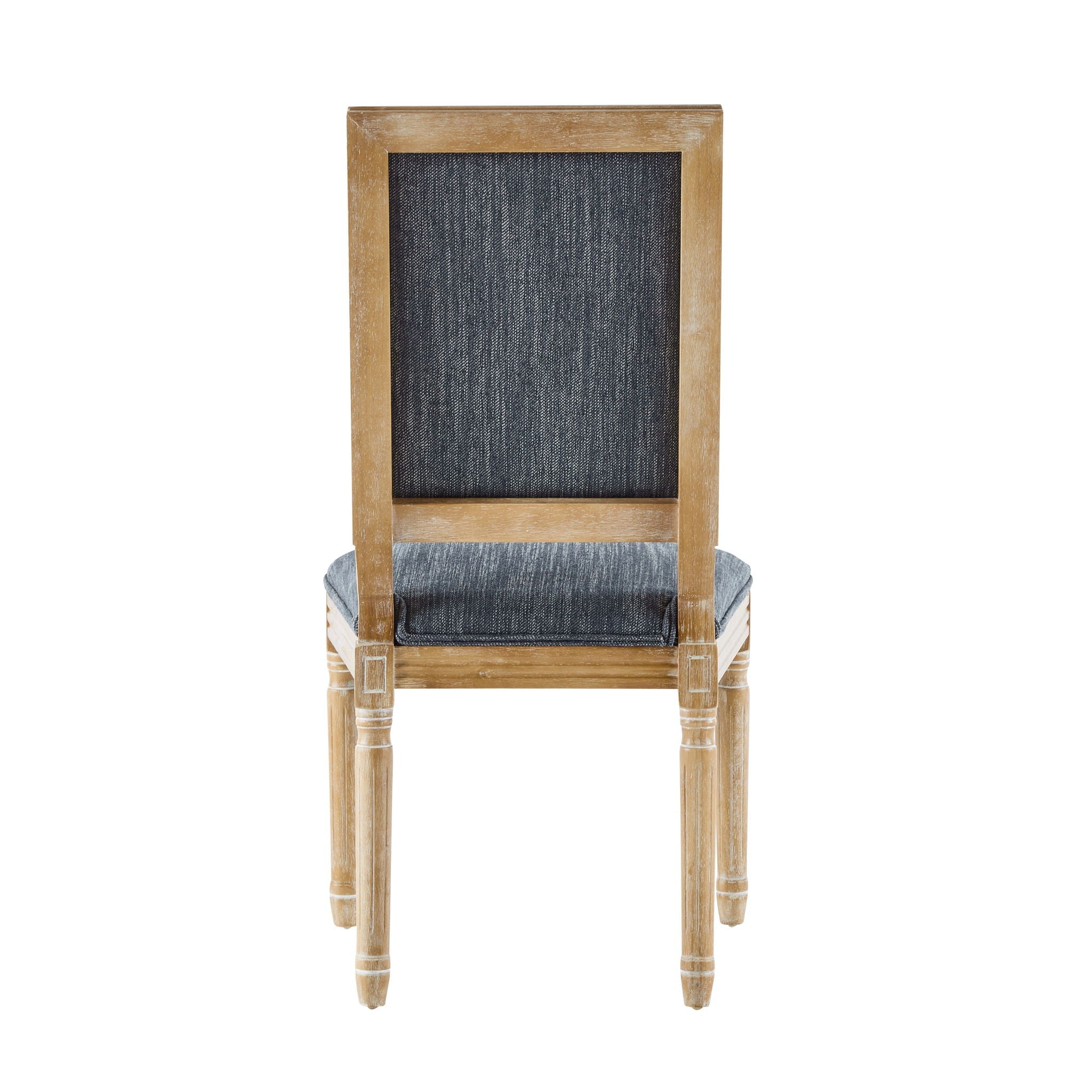 French Country Style Dining Chair With Upholstered Seating And Fluted Legs by HouseOfZazla