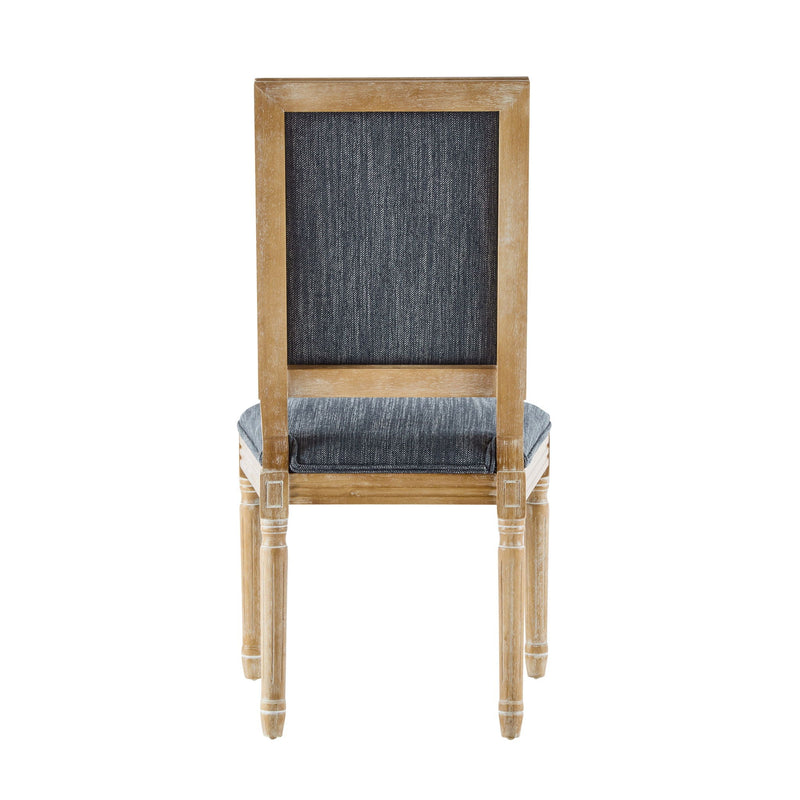French Country Style Dining Chair With Upholstered Seating And Fluted Legs by HouseOfZazla