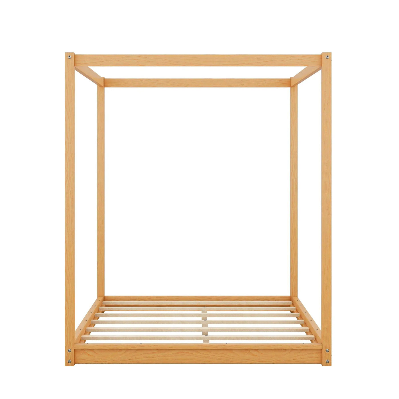 Wood Canopy Platform Bed With Support Legs And Airflow Slats by Unique Piece Furniture