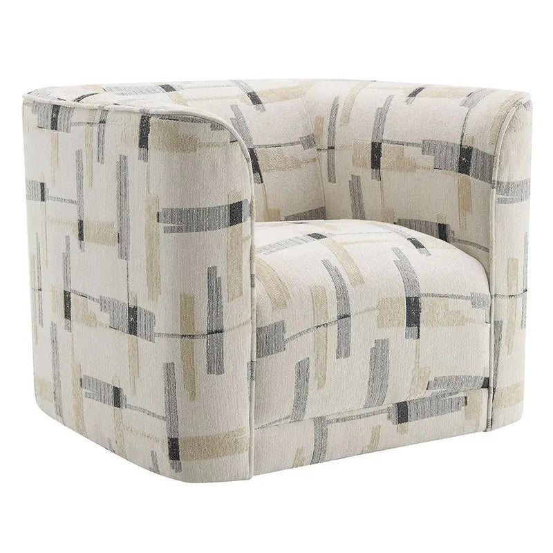 Darya - Chair With Swivel - Beige Pattern Fabric by Unique Piece Furniture