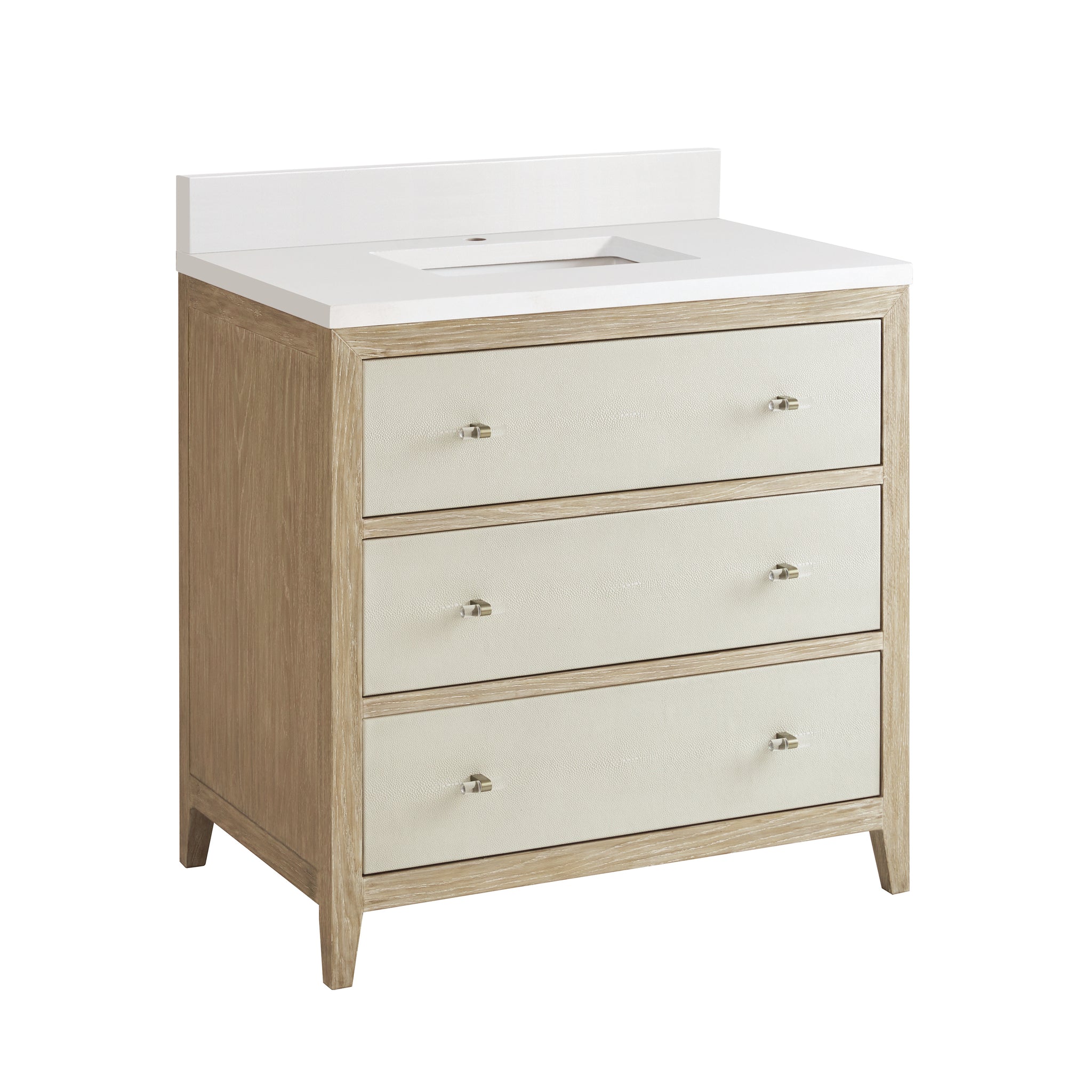James Martin Celeste 36" Single Bathroom Vanity, Sunwashed Oak with Embossed Shagreen Drawer Fronts, view 31