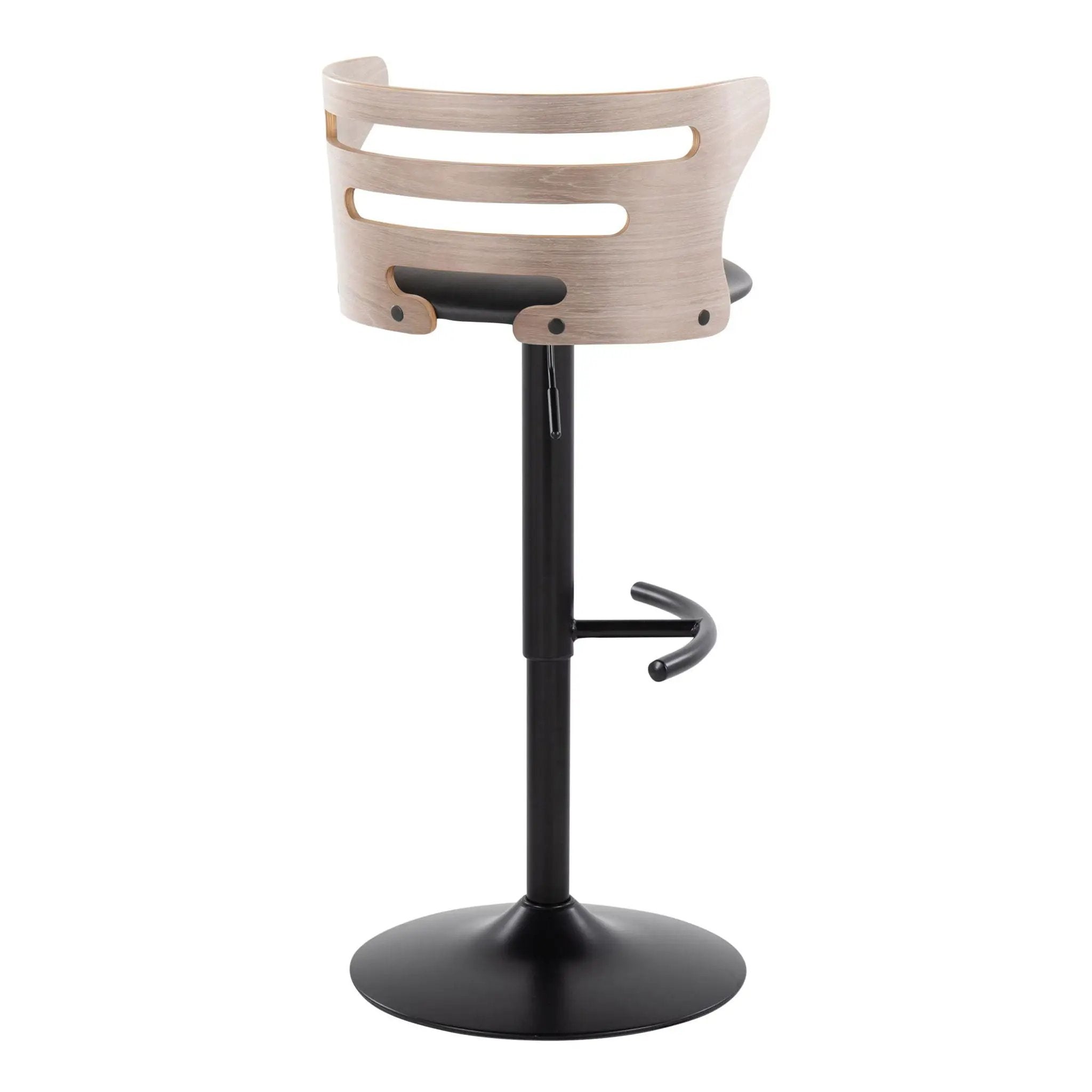 Cosi - Mid Century Modern Adjustable Barstool, Swivel With Rounded T Footrest (Set of 2) by HouseOfZazla