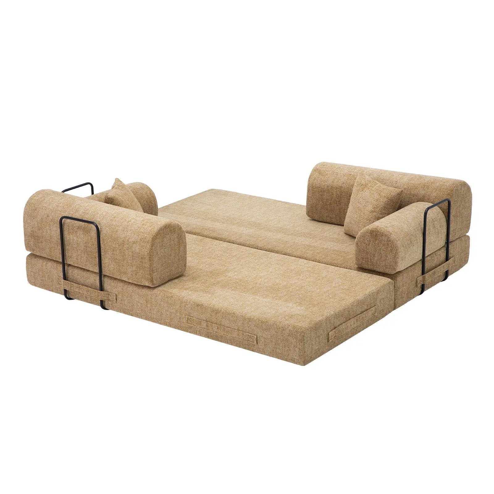 Modern 2 Tone Fabric Convertible Sleeper Sofa Bed by Unique Piece Furniture