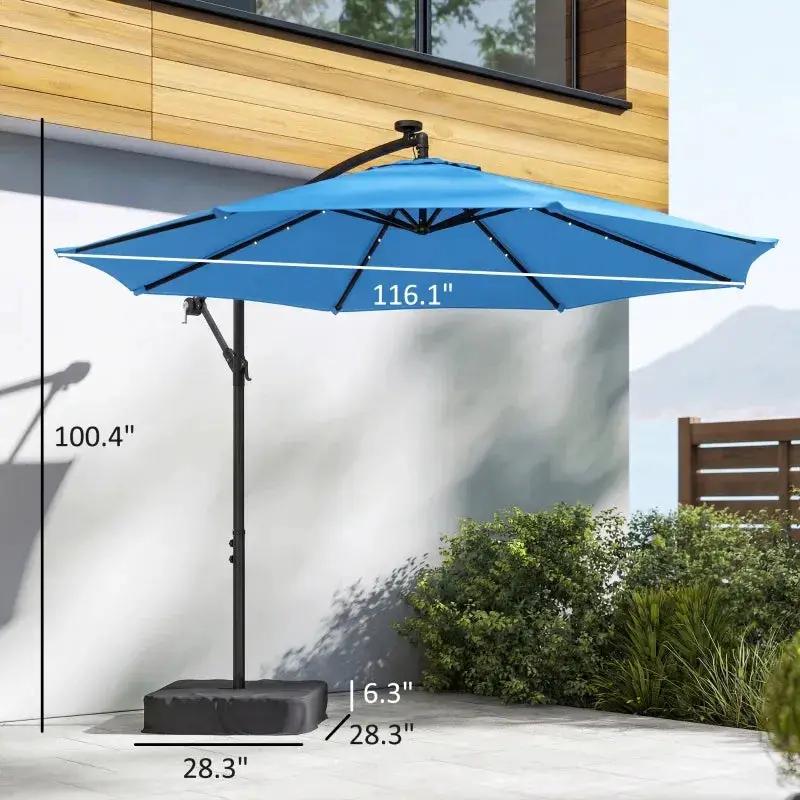 Stylish Pool Umbrella, Outdoor Cantilever Patio Umbrella by HouseOfZazla