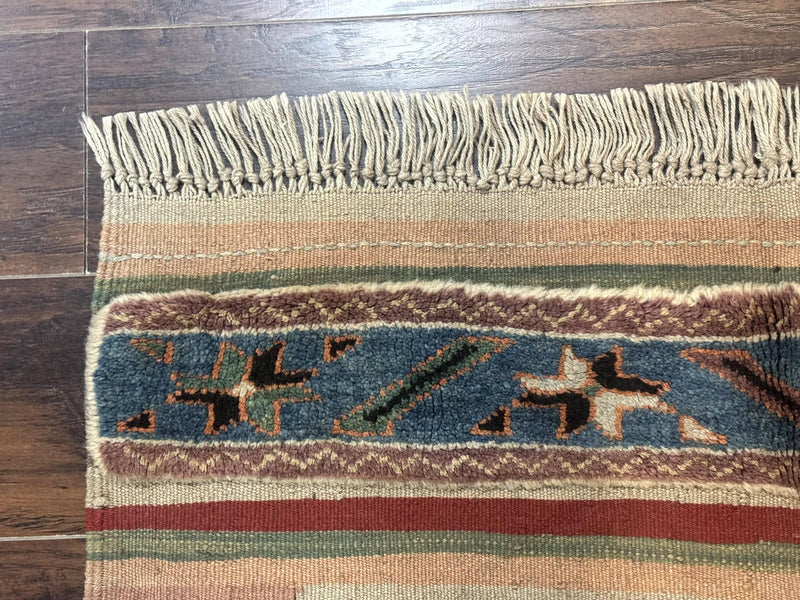 Turkish Kilim Rug 2.5 x 4.7, Flatweave Bohemian Blanket Rug, Wall Hanging Tapestry Rug by Jewel Rugs