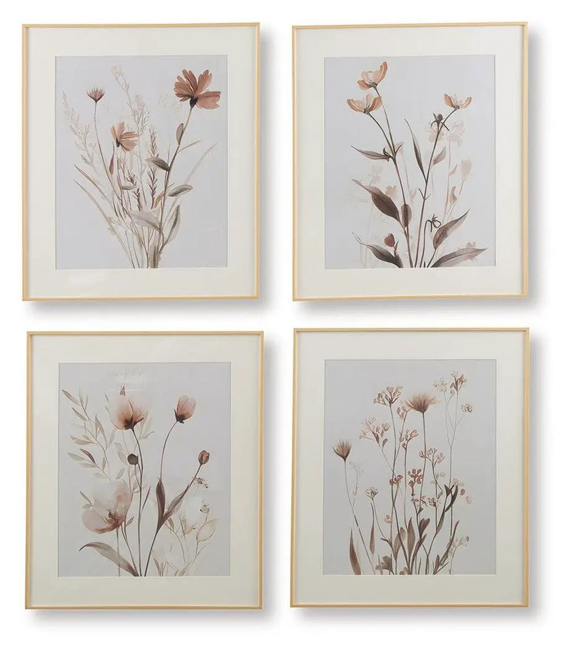Chettings - Wall Art Set (Set of 4) - Beige / Gray / Blush by Unique Piece Furniture