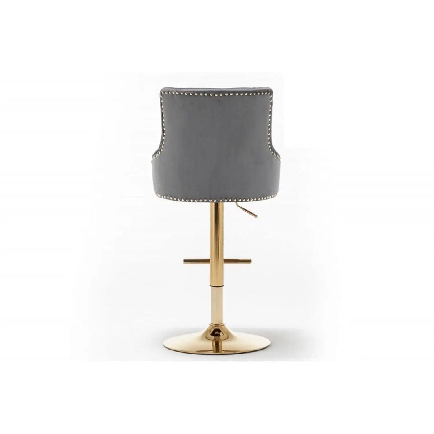 Adjustable Swivel Bar Stool With Nailhead Trim (Set of 2) by Unique Piece Furniture