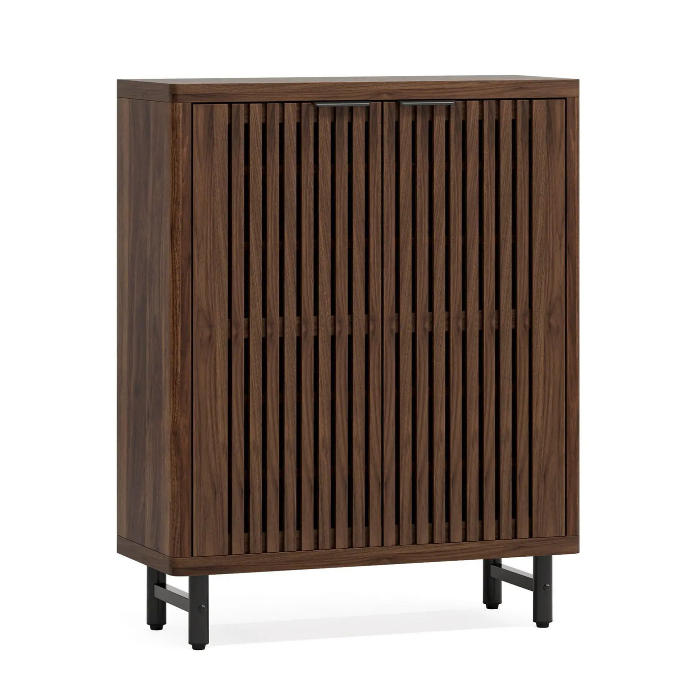 6 Tier Shoe Cabinet With Louvered Doors by HouseOfZazla