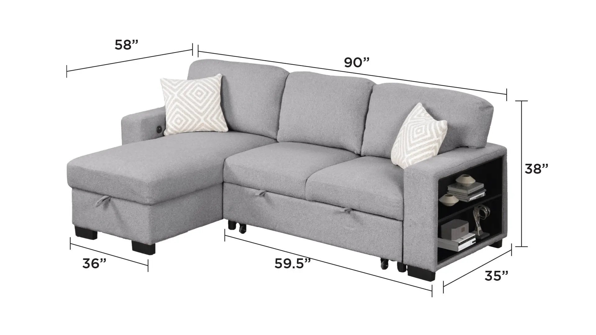 Pinto Modern Style Sectional Sofa by HouseOfZazla