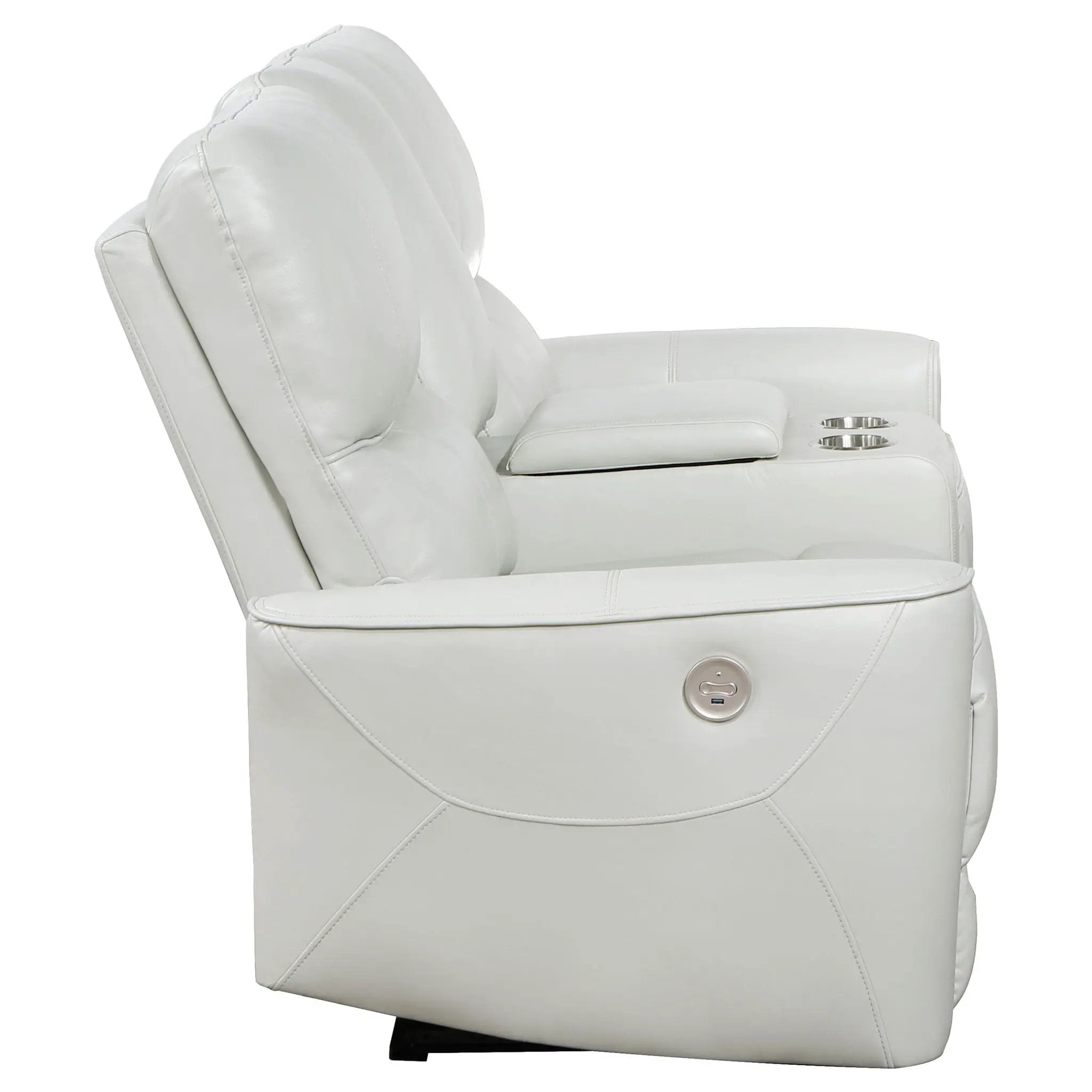 Greenfield Upholstered Power Reclining Loveseat Dove Grey by Unique Piece Furniture