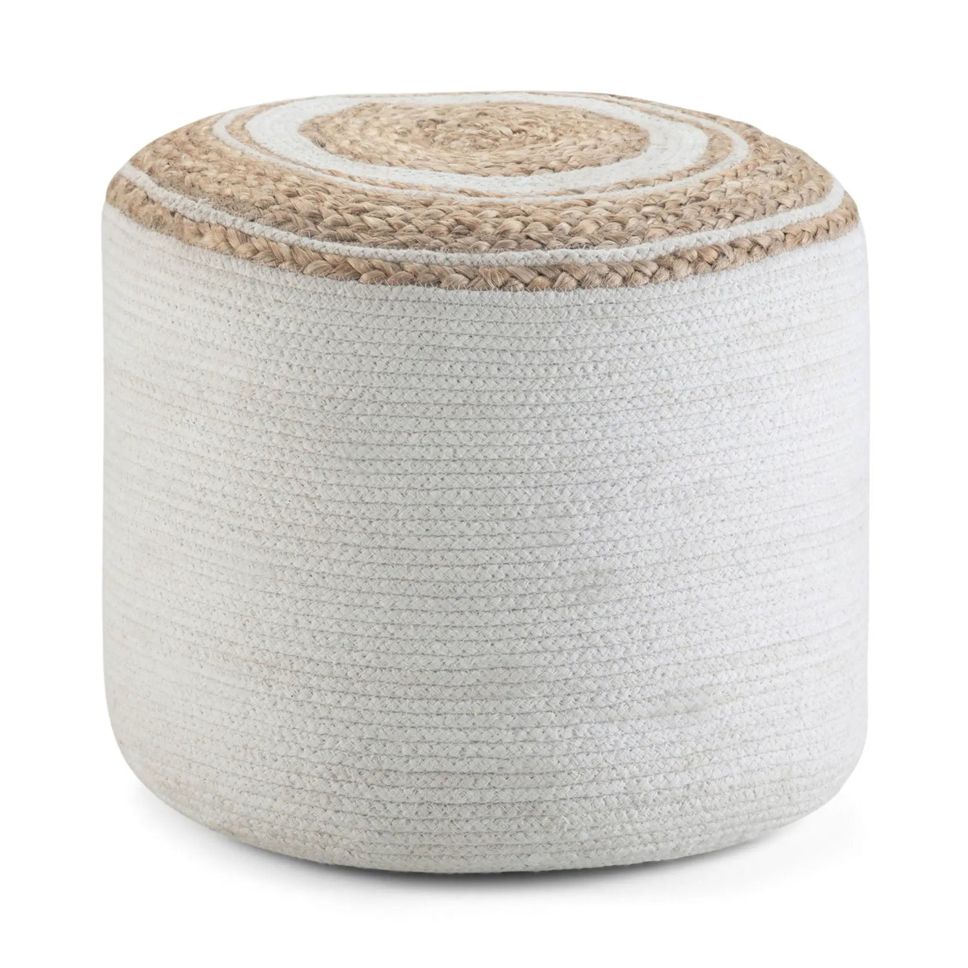 Serena - Handcrafted Round Braided Pouf by Unique Piece Furniture