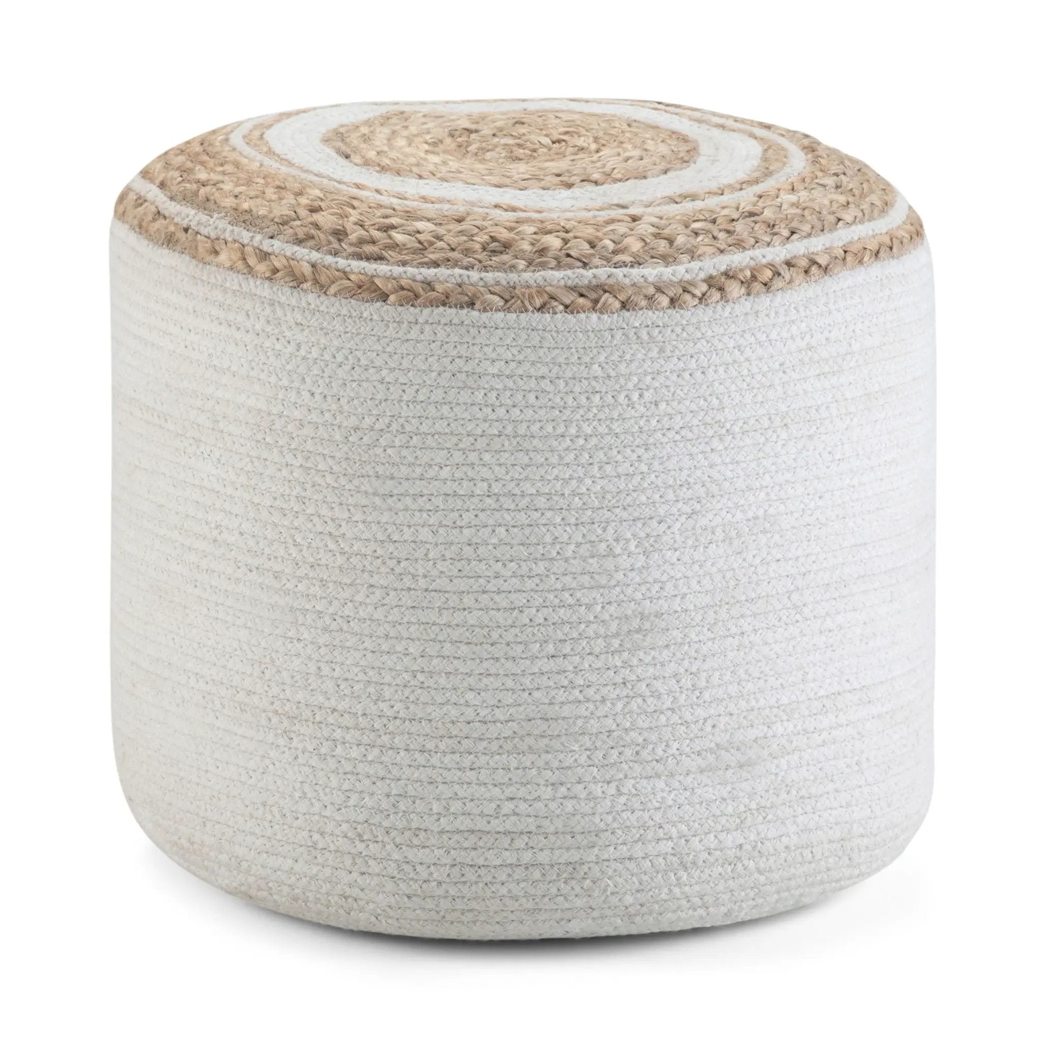Serena - Handcrafted Round Braided Pouf by Unique Piece Furniture