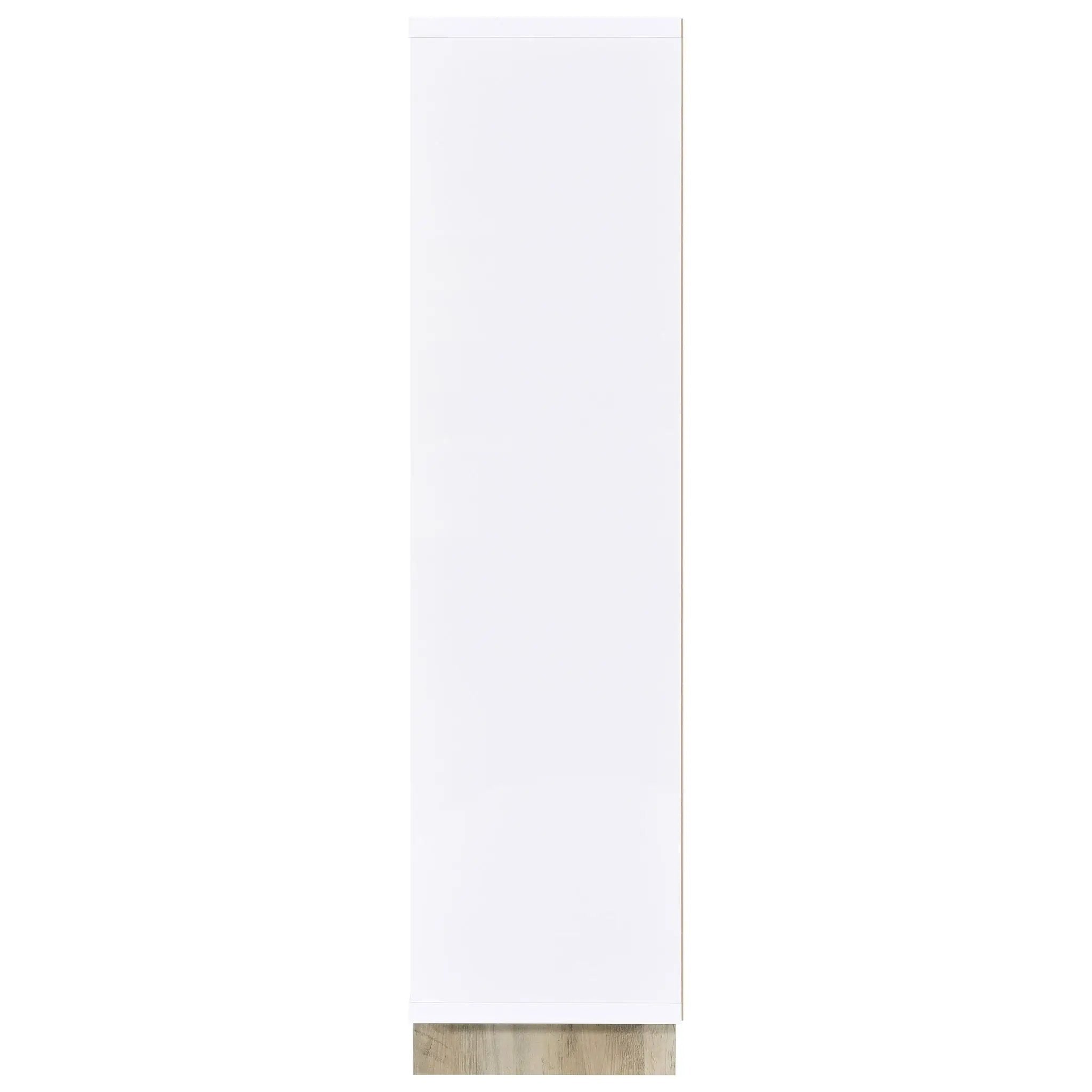 Dalton 65-inch 6-shelf Bookcase White and Distressed Pine by Unique Piece Furniture