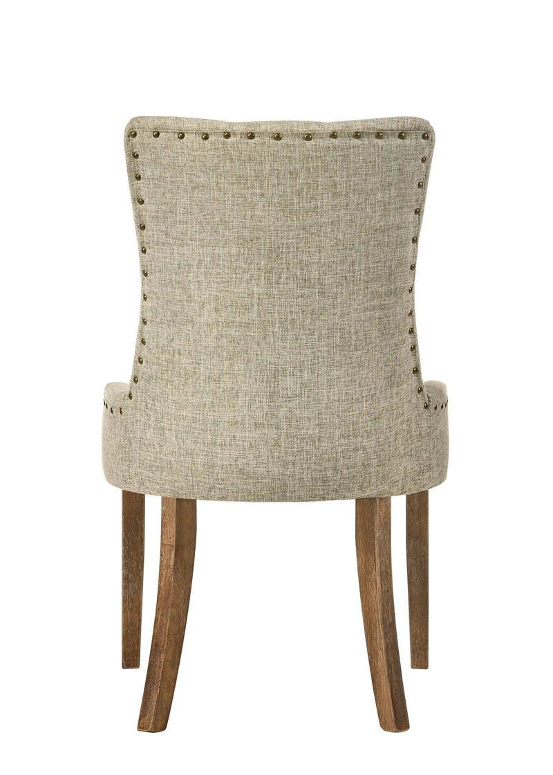 Yotam Side Chair (Set of 2) - Beige / Oak by HouseOfZazla