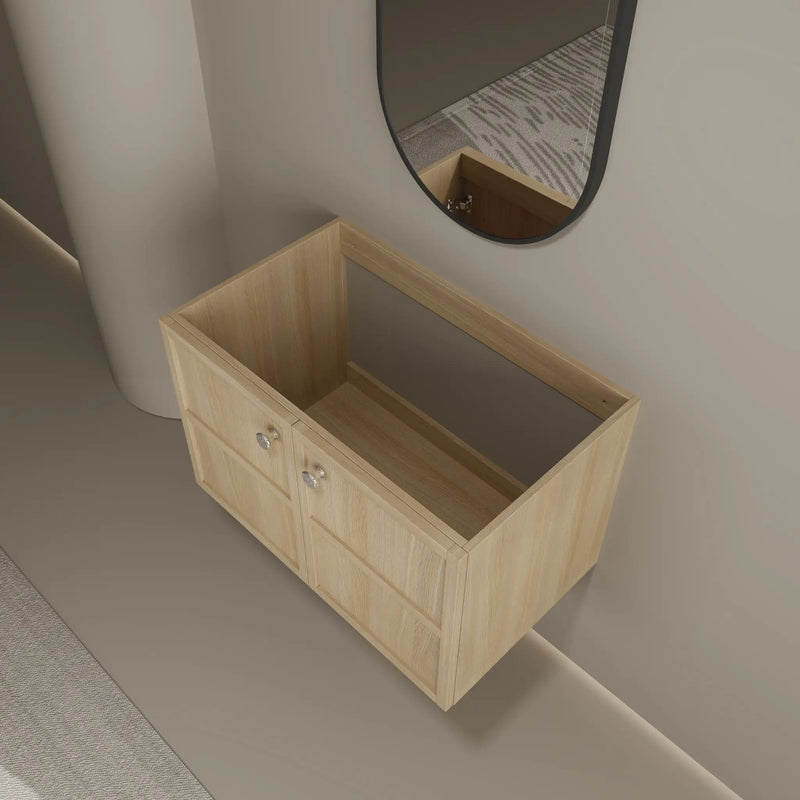 Modern Wall Mounted Bathroom Vanity With Soft Closing Doors by Unique Piece Furniture