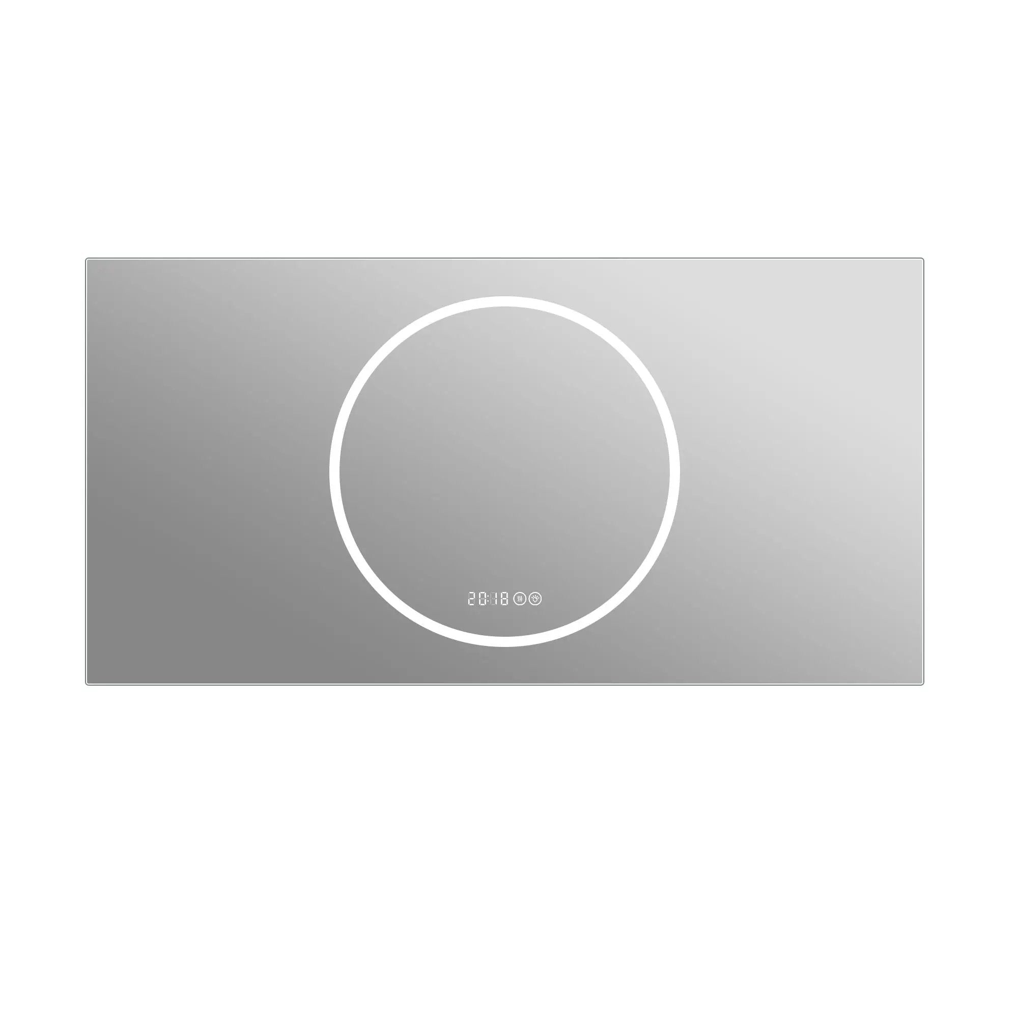 LED Vanity Mirror With Anti Fog & Dimmable Lights, Wall-Mounted - Antique Silver by Unique Piece Furniture