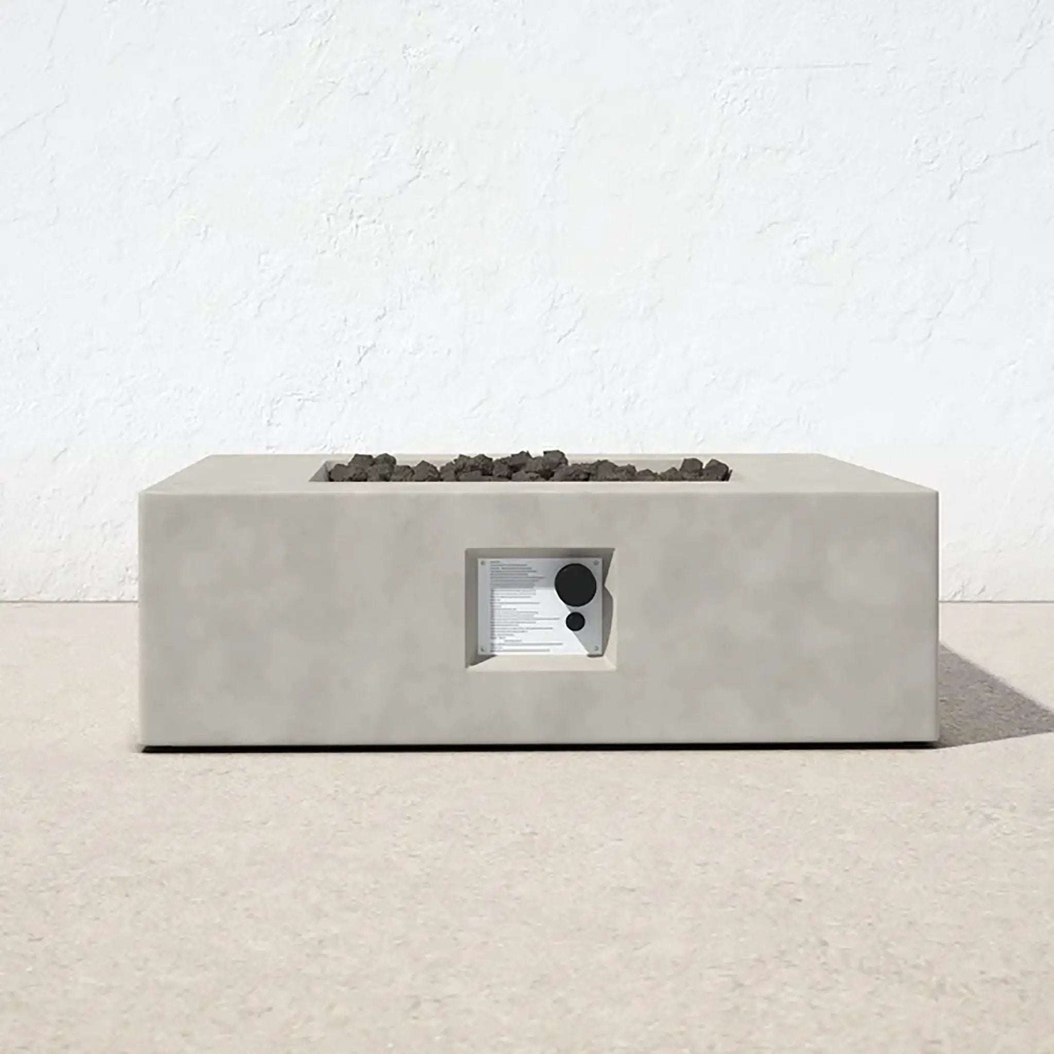 Outdoor Fire Pit Table - Natural / White by HouseOfZazla