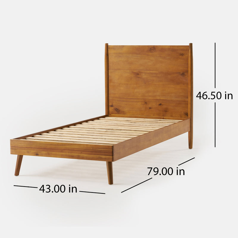 Cohron Solid Wood Platform Bed (Twin Bed) by HouseOfZazla