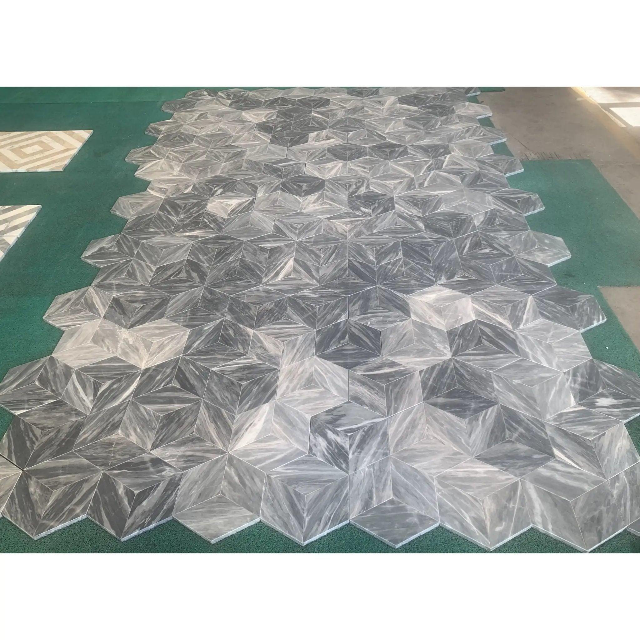 Hexagon Natural Marble Polished Tile For Wall And Floor (Set of 12) by HouseOfZazla