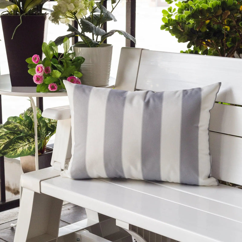 Horizon Stripe Pillow 14" x 20" - Outdoor & Indoor Set of 2 by HouseOfZazla