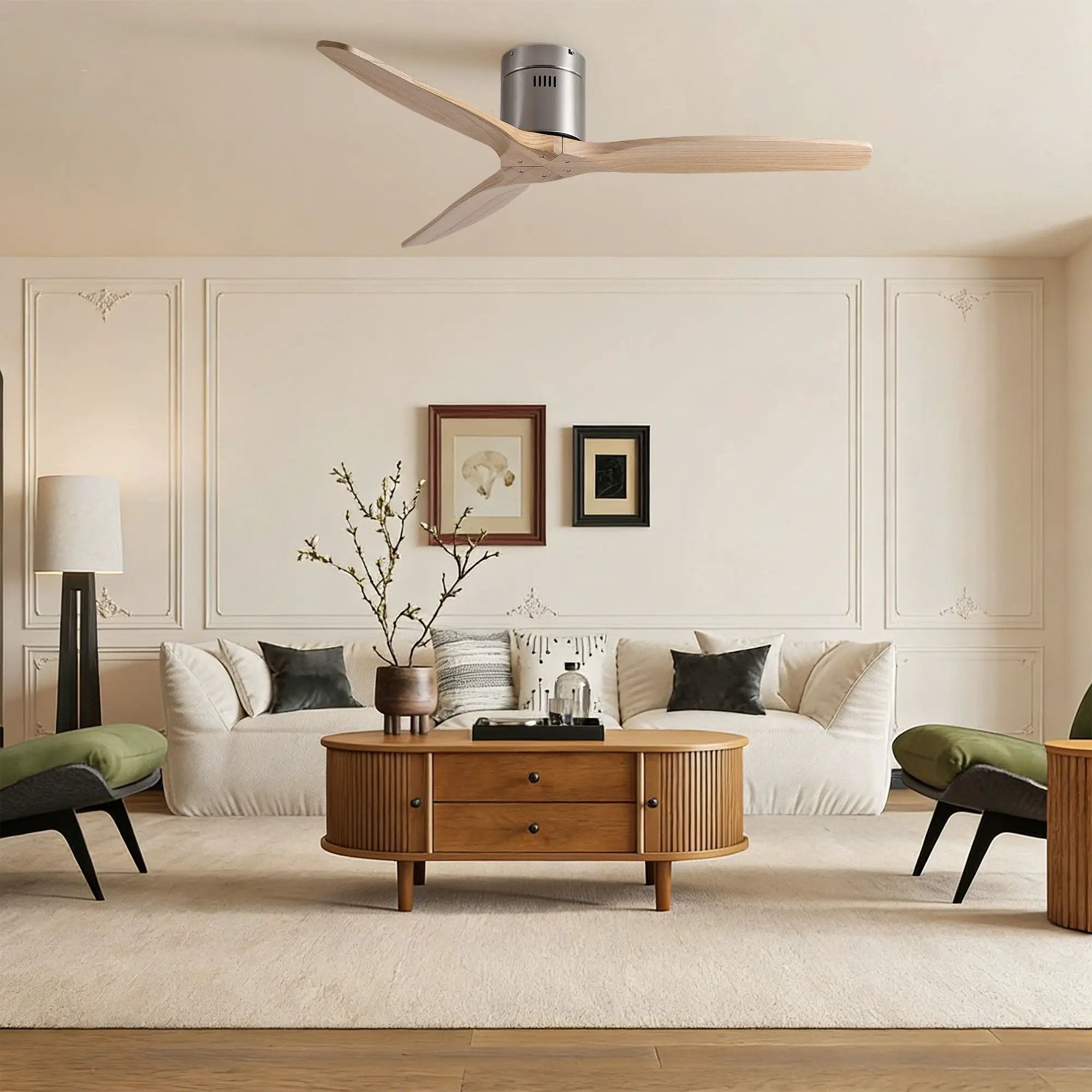 Low Profile Flush Mount Ceiling Fan Without Light by Unique Piece Furniture