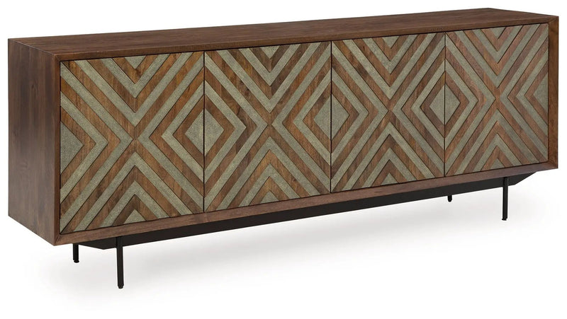 Dreggan - Accent Cabinet - Brown / Gold Finish by Unique Piece Furniture
