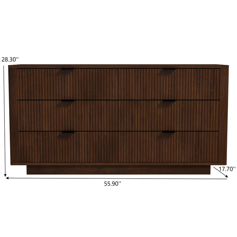 Lola - Dresser With 6 Drawers - Dark Brown by Unique Piece Furniture