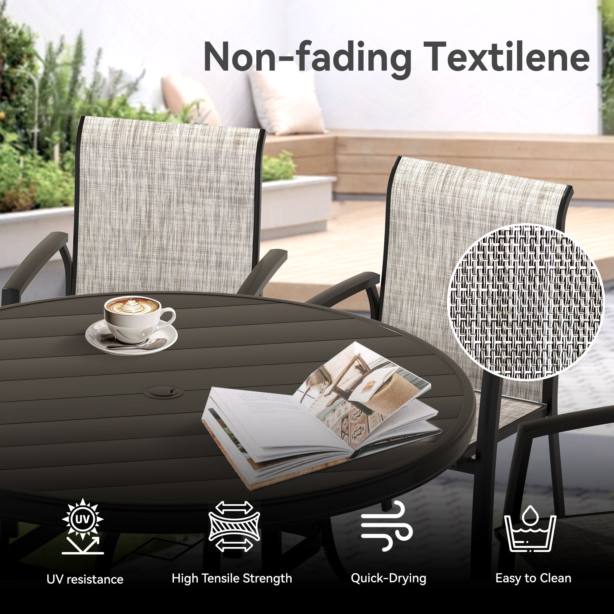 VRSHWO Garden Patio Chairs Set of 2 by HouseOfZazla