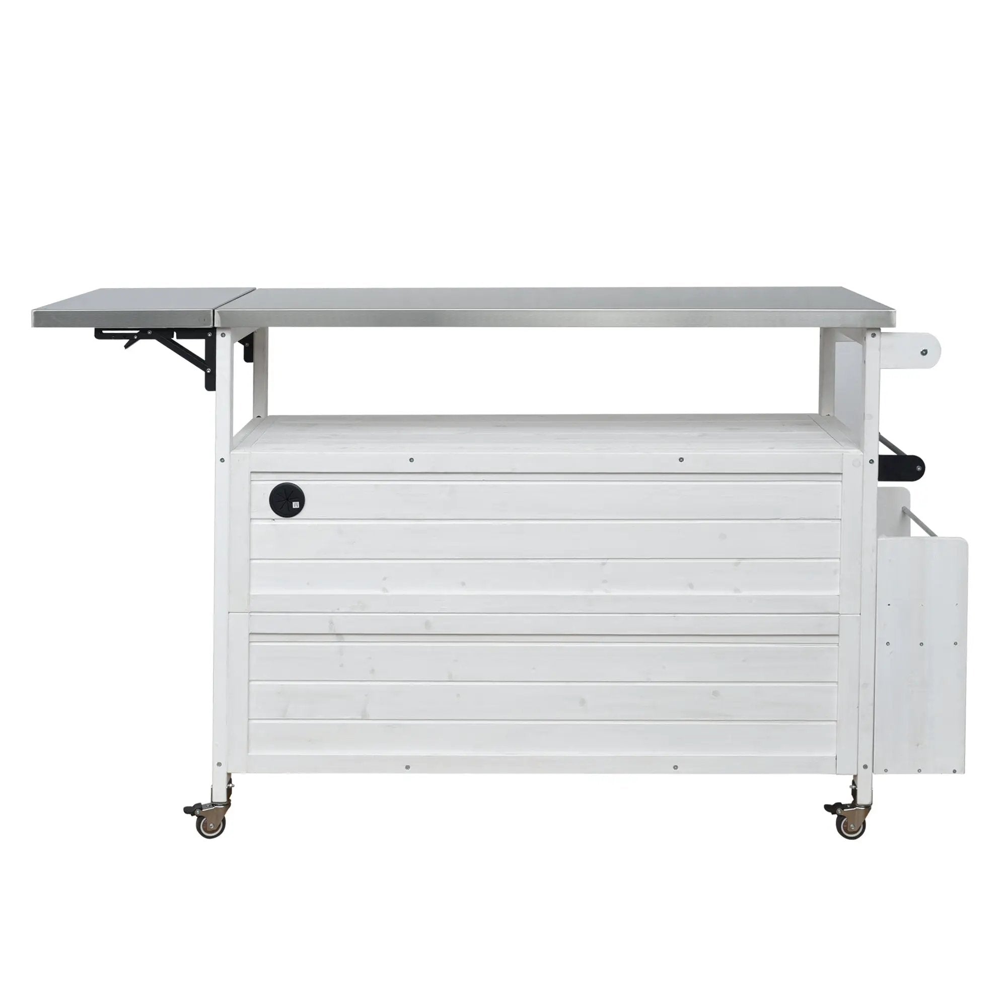 Foldable Outdoor Kitchen Island Patio Cart with Storage by HouseOfZazla