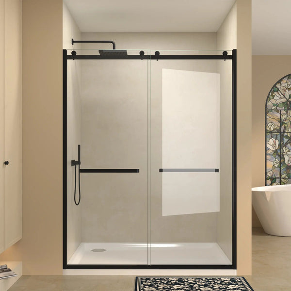 Semi-Frameless Double Sliding Glass Shower Doors