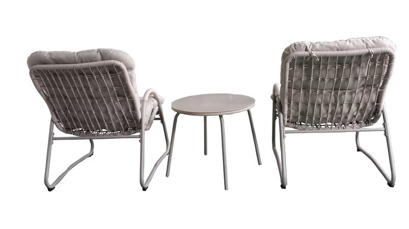 Outdoor Iron Framed Wicker 3-Piece Patio Set by HouseOfZazla
