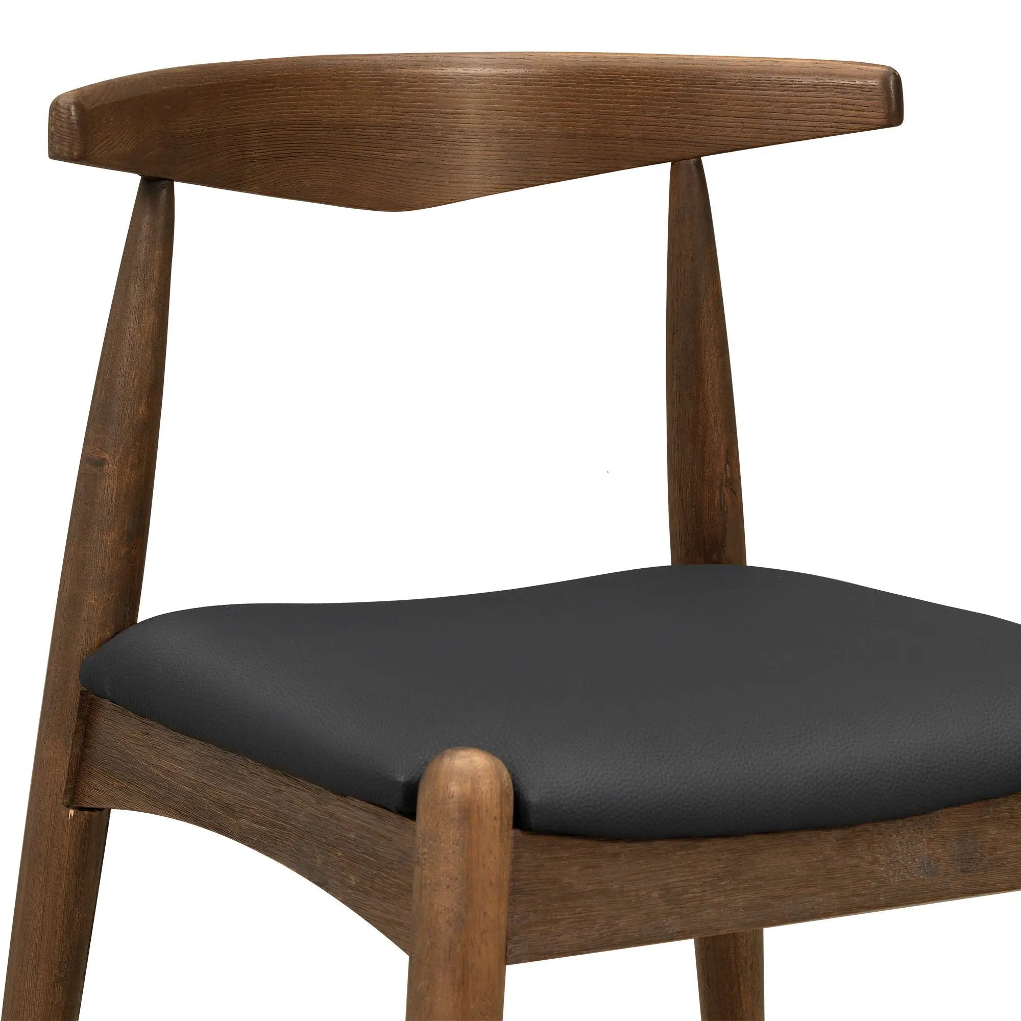 5 Piece Dining Set With 1 Table And 4 Upholstered Chairs - Walnut / Black by HouseOfZazla