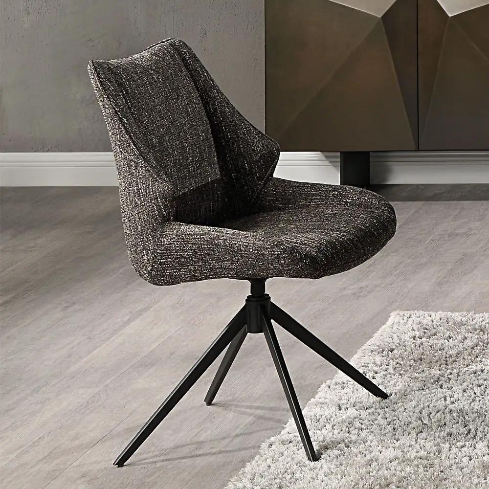 Malika - Side Chair With Swivel (Set of 2) - Brown Chenille by Unique Piece Furniture