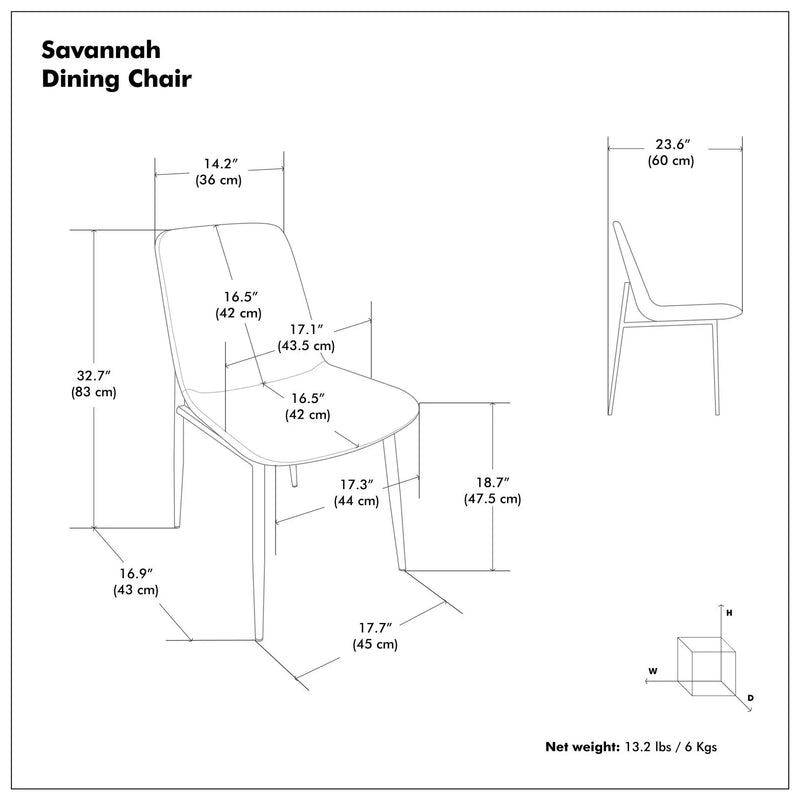 Savannah - Contemporary Design Dining Chair (Set of 2) by Unique Piece Furniture