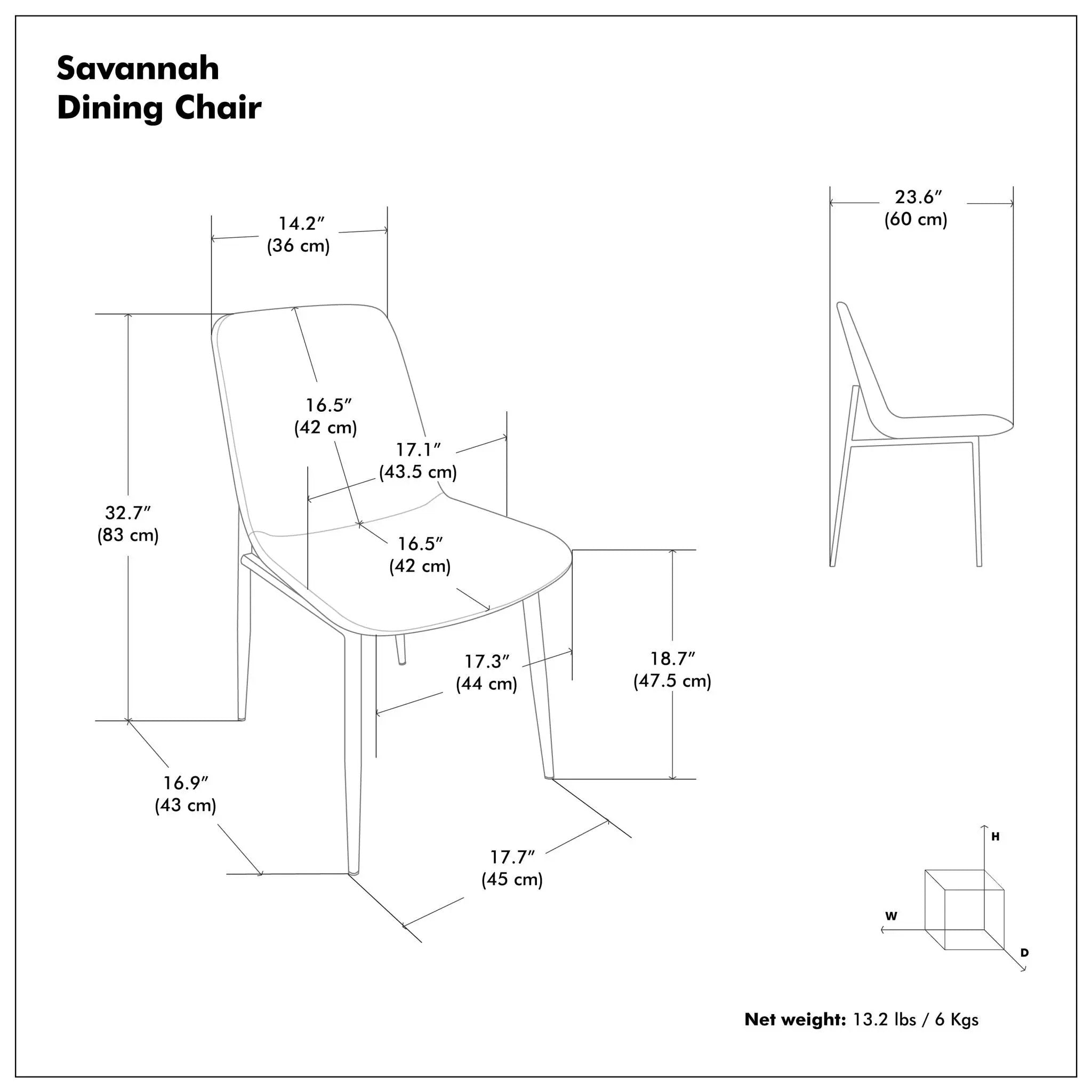 Savannah - Contemporary Design Dining Chair (Set of 2) by HouseOfZazla