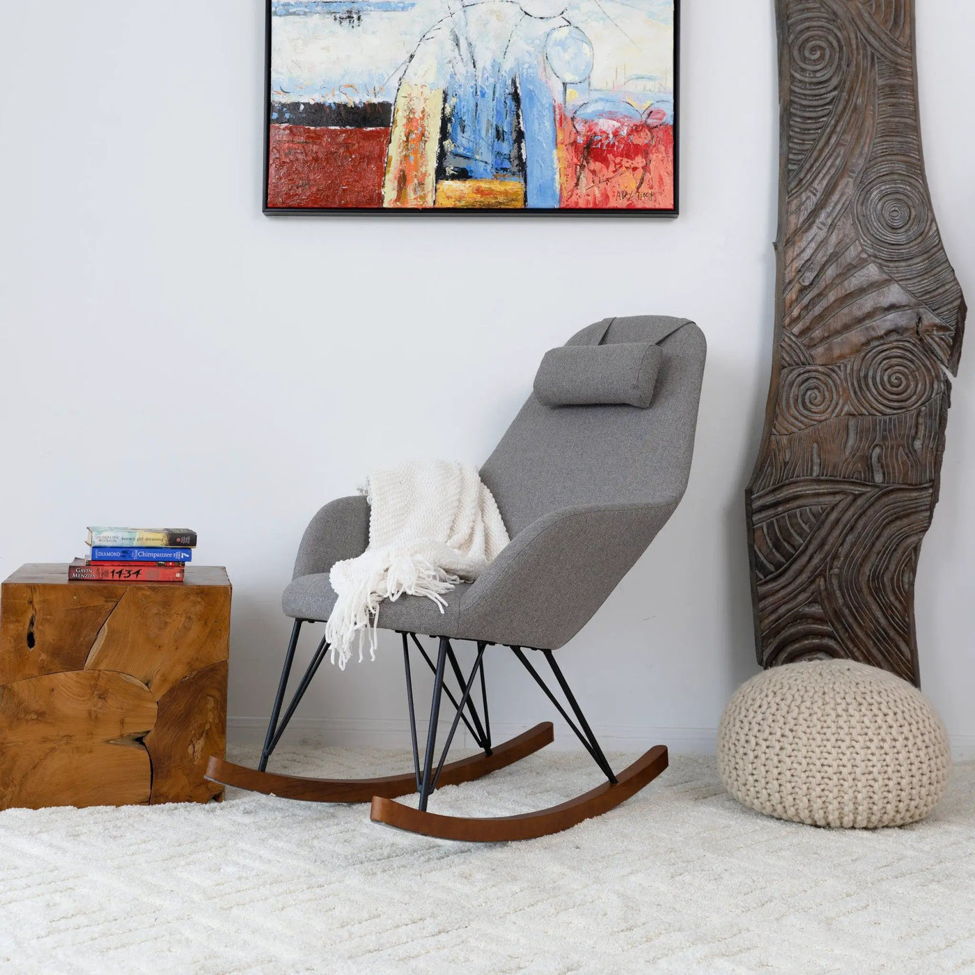 Chloe - Mid Century Modern Rocker Livingroom And Bedroom Chair by HouseOfZazla