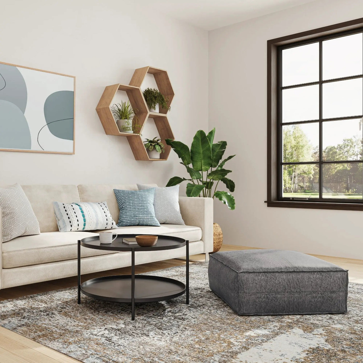 Brody - Large Square, Coffee Table Pouf by Unique Piece Furniture