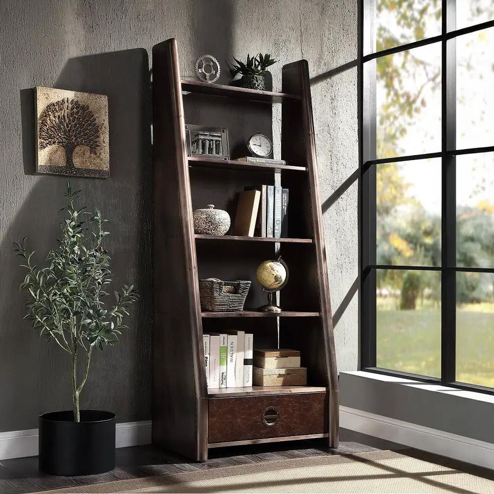 Brancaster - Bookcase - Aluminum by Unique Piece Furniture