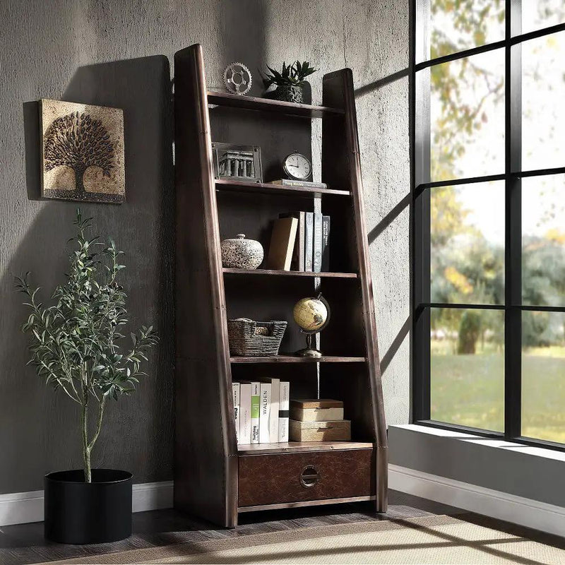 Brancaster - Bookcase - Aluminum by Unique Piece Furniture